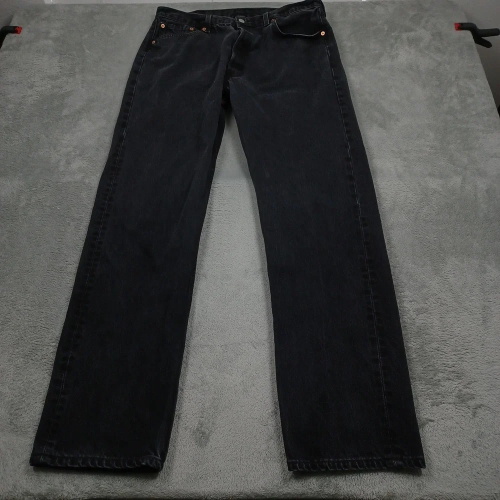 Vintage‎ Levis 501 Jeans Mens 38x34 Actual 34x34 Black Made In USA 501-0660